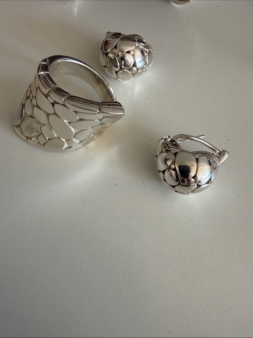 John Hardy Kali Silver Bracelet, Necklace, Ring & Earrings Set - Picture 4 of 6